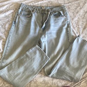 TOPSHOP MOTO MOM light wash jeans size W32 L30
